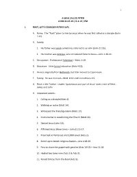 1 a Man Called Peter John 21:15-19 / 6-2-19 / Pm I. First