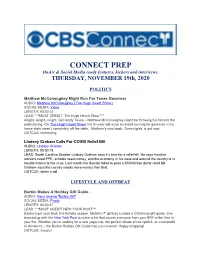 CONNECT PREP Onair & Social Media Ready Features, Kickers and Interviews
