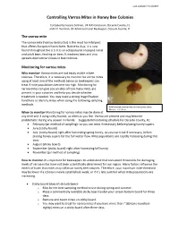 Controlling Varroa Mites in Honey Bee Colonies
