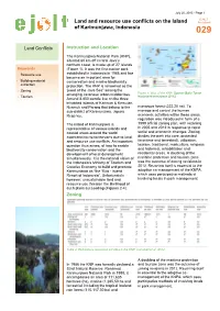 Land and Reso of Karimunjaw Land and Resource Use Conflicts on The
