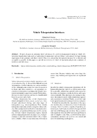 Vehicle Teleoperation Interfaces