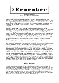 Z-Machine Interpreters in the 1980S, Infocom Published About Three
