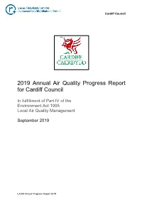 2019 Annual Air Quality Progress Report for Cardiff Council