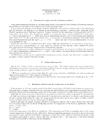 QUANTUM PHYSICS I Using Simple Dimensional Analysis We Can Derive