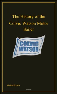 The History of the Colvic Watson Motor Sailer