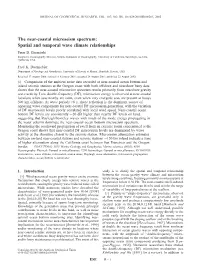The Near-Coastal Microseism Spectrum: Spatial and Temporal Wave Climate Relationships Peter D