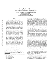 Coding Together at Scale: Github As a Collaborative Social Network