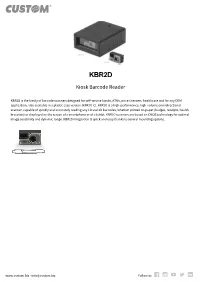 Kiosk Barcode Reader