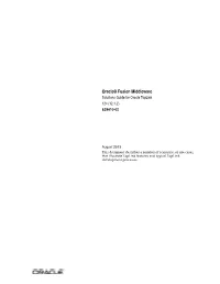 Oracle® Fusion Middleware Solutions Guide for Oracle Toplink 12C (12.1.2) E28610-02