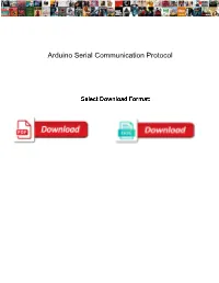 Arduino Serial Communication Protocol