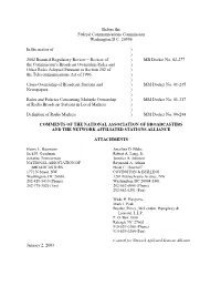 Before the Federal Communications Commission Washington D.C. 20554 in the Matter of ) ) 2002 Biennial Regulatory Review