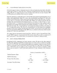 Coliform Bacteria Data Analysis