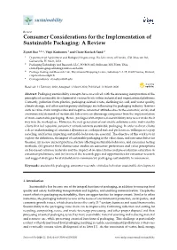 Consumer Considerations for the Implementation of Sustainable Packaging: a Review