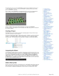 Creating a Project Comparing the Editors