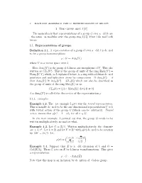 Notes D1: Group Rings
