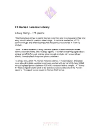 FT-Raman Forensic Library