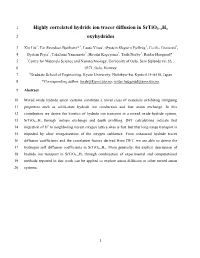 Highly Correlated Hydride Ion Tracer Diffusion in Srtio3–Xhx Oxyhydrides