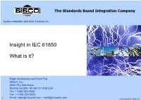 Insight in IEC 61850 What Is