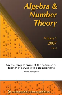 On the Tangent Space of the Deformation Functor of Curves with Automorphisms Aristides Kontogeorgis