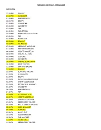 Pdh Radio Schedule - Spring 2014