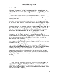 Servsafe Study Guide