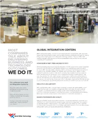 WWT Integration Centers